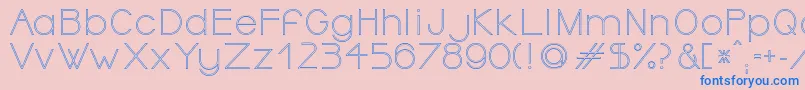 OrmontOutline Font – Blue Fonts on Pink Background