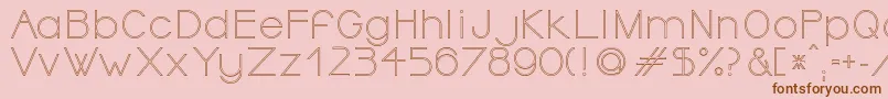 OrmontOutline Font – Brown Fonts on Pink Background