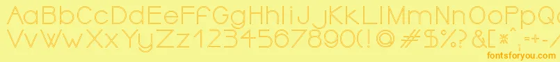 OrmontOutline Font – Orange Fonts on Yellow Background