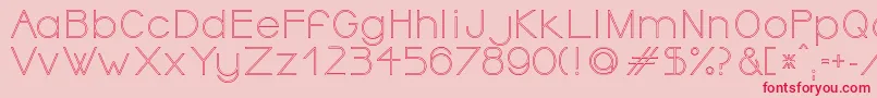 OrmontOutline Font – Red Fonts on Pink Background