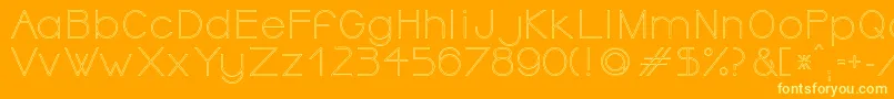 OrmontOutline Font – Yellow Fonts on Orange Background