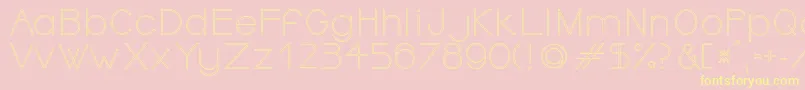 OrmontOutline-Schriftart – Gelbe Schriften auf rosa Hintergrund