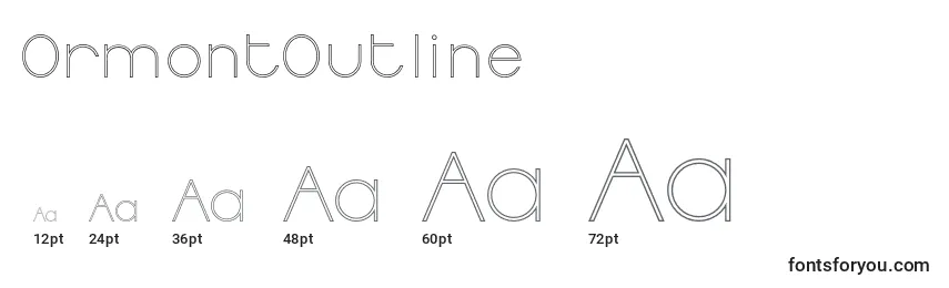 Размеры шрифта OrmontOutline (86824)