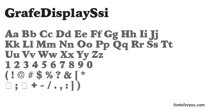 GrafeDisplaySsiフォント–アルファベット、数字、特殊文字