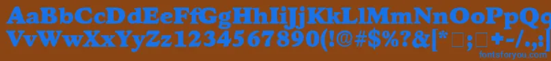 GrafeDisplaySsi Font – Blue Fonts on Brown Background