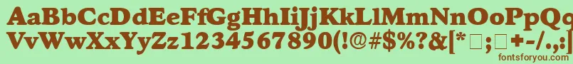 GrafeDisplaySsi Font – Brown Fonts on Green Background