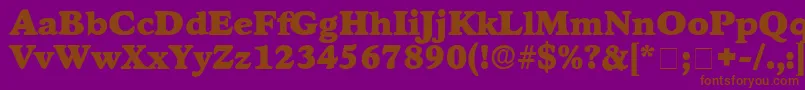 GrafeDisplaySsi Font – Brown Fonts on Purple Background