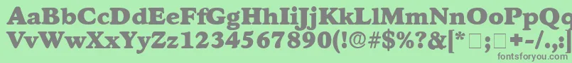 GrafeDisplaySsi Font – Gray Fonts on Green Background