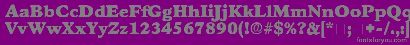 GrafeDisplaySsi Font – Gray Fonts on Purple Background