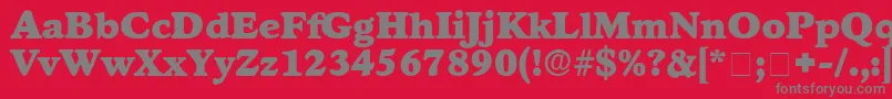 GrafeDisplaySsi Font – Gray Fonts on Red Background