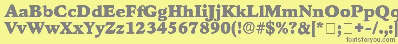 GrafeDisplaySsi Font – Gray Fonts on Yellow Background