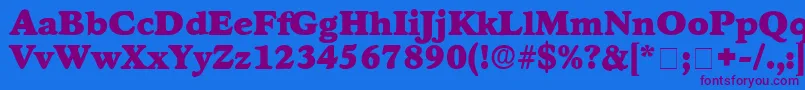 GrafeDisplaySsi Font – Purple Fonts on Blue Background