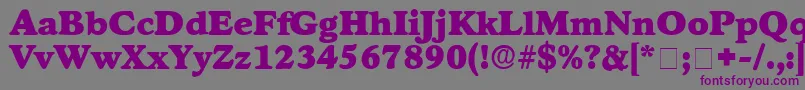 GrafeDisplaySsi Font – Purple Fonts on Gray Background