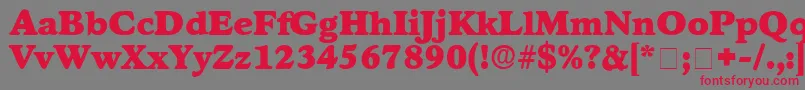 GrafeDisplaySsi Font – Red Fonts on Gray Background