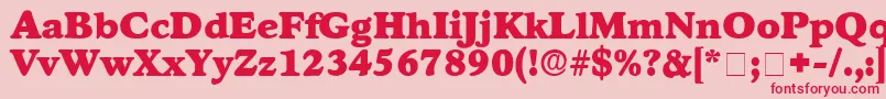 GrafeDisplaySsi Font – Red Fonts on Pink Background