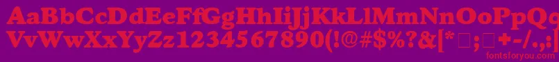 GrafeDisplaySsi Font – Red Fonts on Purple Background