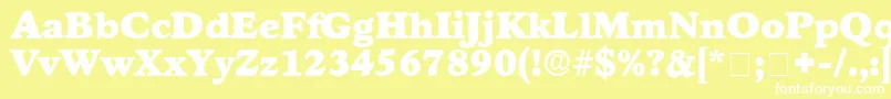 GrafeDisplaySsi Font – White Fonts on Yellow Background