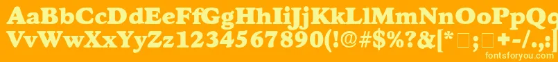 GrafeDisplaySsi Font – Yellow Fonts on Orange Background