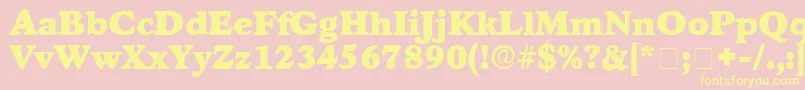 GrafeDisplaySsi Font – Yellow Fonts on Pink Background