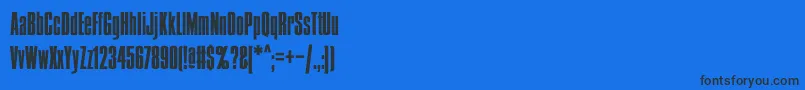Condens Font – Black Fonts on Blue Background