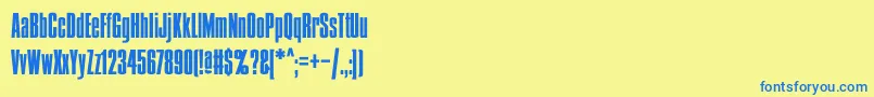 More about Condens Font Condens Font – Blue Fonts on Yellow Background