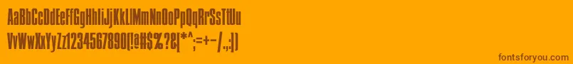 More about Condens Font Condens Font – Brown Fonts on Orange Background