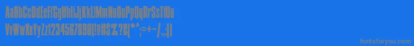 Condens Font – Gray Fonts on Blue Background