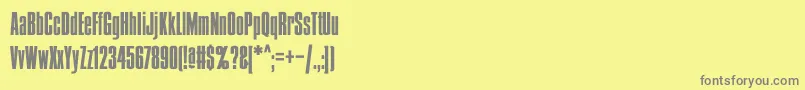 Condens-Schriftart – Graue Schriften auf gelbem Hintergrund