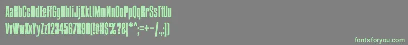 Condens Font – Green Fonts on Gray Background