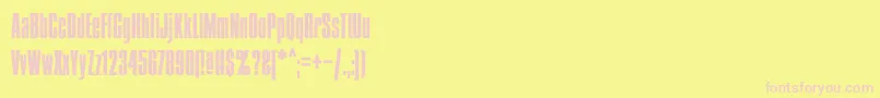 Czcionka Condens – różowe czcionki na żółtym tle
