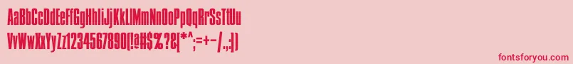 Condens-Schriftart – Rote Schriften auf rosa Hintergrund