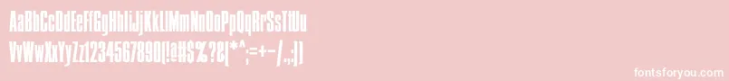 Condens-Schriftart – Weiße Schriften auf rosa Hintergrund