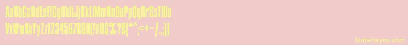 Condens Font – Yellow Fonts on Pink Background