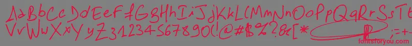 Samdam Font – Red Fonts on Gray Background