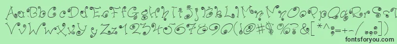 PfswingerSlim Font – Black Fonts on Green Background