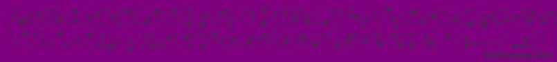 PfswingerSlim Font – Black Fonts on Purple Background