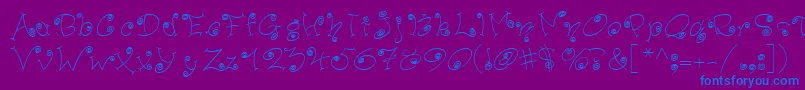PfswingerSlim Font – Blue Fonts on Purple Background