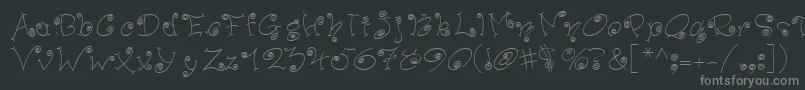 PfswingerSlim Font – Gray Fonts on Black Background
