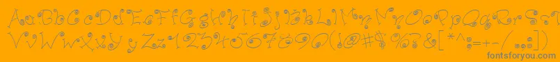 PfswingerSlim Font – Gray Fonts on Orange Background