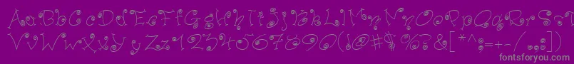 PfswingerSlim Font – Gray Fonts on Purple Background