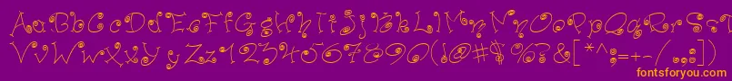 PfswingerSlim Font – Orange Fonts on Purple Background