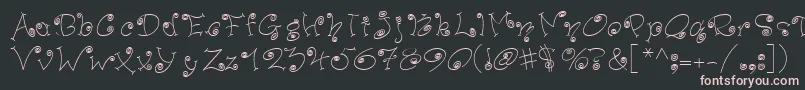 PfswingerSlim Font – Pink Fonts on Black Background