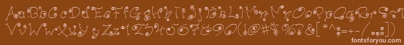 PfswingerSlim Font – Pink Fonts on Brown Background