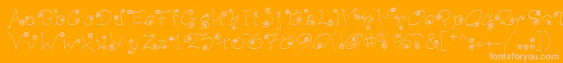 PfswingerSlim Font – Pink Fonts on Orange Background