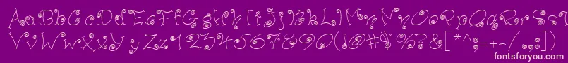 PfswingerSlim Font – Pink Fonts on Purple Background