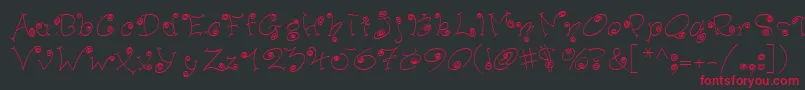 PfswingerSlim Font – Red Fonts on Black Background