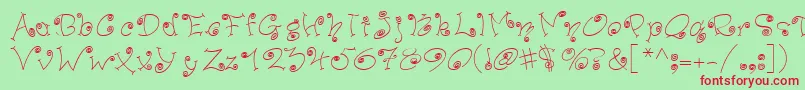 PfswingerSlim Font – Red Fonts on Green Background