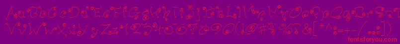 PfswingerSlim Font – Red Fonts on Purple Background