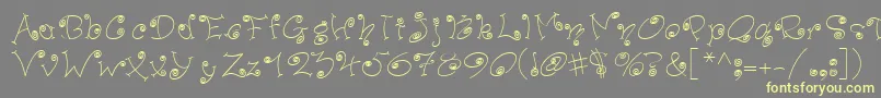 PfswingerSlim Font – Yellow Fonts on Gray Background