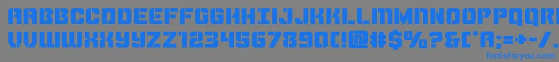 Thundertrooperexpand Font – Blue Fonts on Gray Background